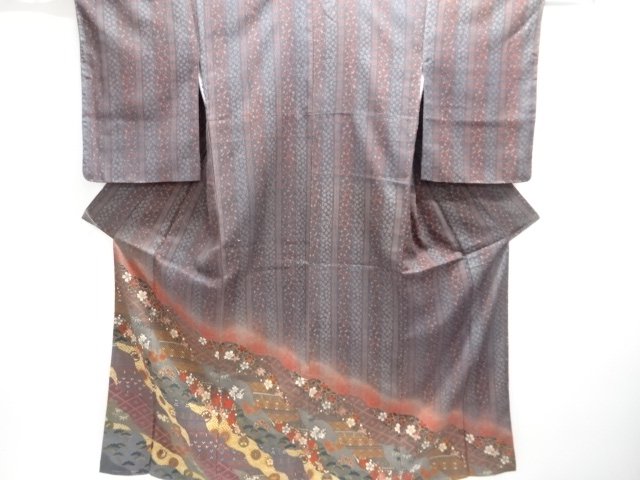 JAPANESE KIMONO / UNUSED TSUKESAGE HOMONGI / MIST & FLOWER